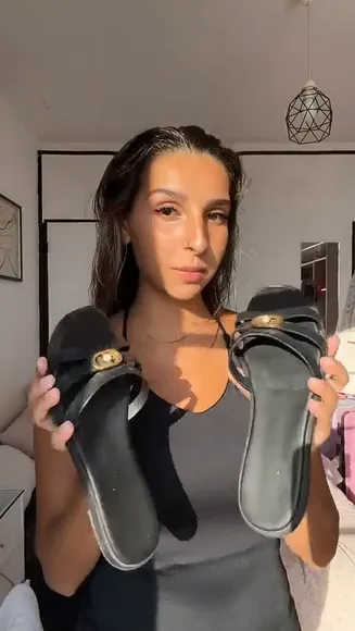 Camelia Black Sandals Display OnlyFans Video Leaked