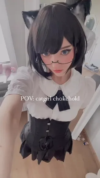 Candy_ballll Catgirl Chokehold Pose OnlyFans Video Leaked