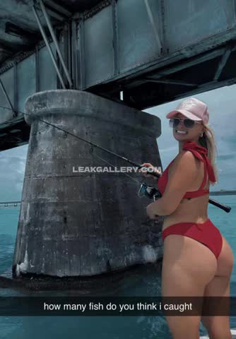 Caylavanderbaan Red Bikini Fishing Pose OnlyFans Photo Leaked