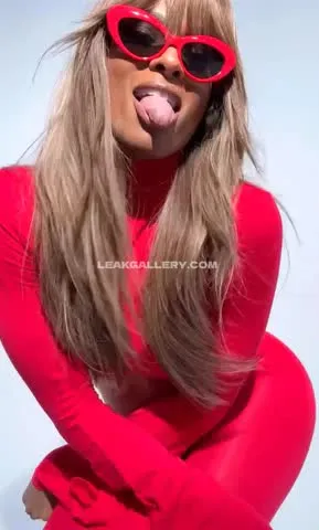 Ciara Red Bodysuit Tongue Tease OnlyFans Photo Leaked