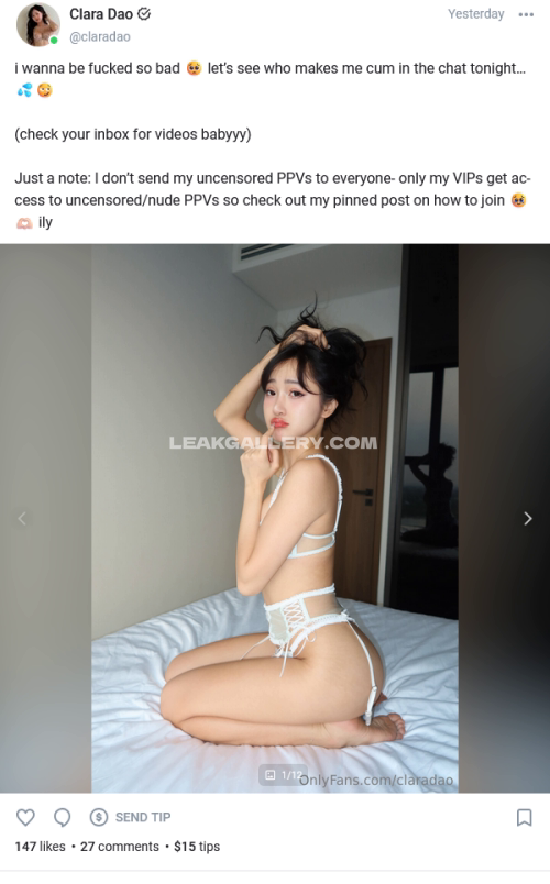 Claradao / clara_dao Exclusive Leaked Nude OnlyFans #12667747