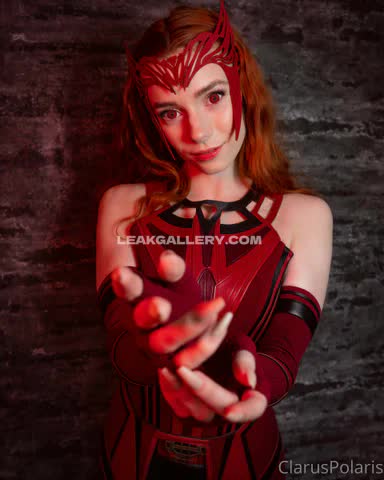 Clarus Red Costume Pose OnlyFans Photo Leaked