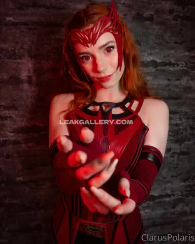 Clarus Red Costume Pose OnlyFans Photo Leaked