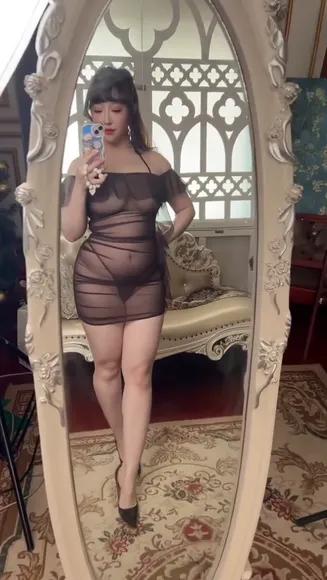 Cosertangyuan Sheer Bodysuit Mirror Pose OnlyFans Video Leaked