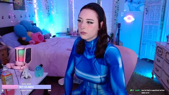Cosmicase Shiny Blue Bodysuit Tease OnlyFans Video Leaked