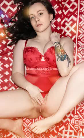Cottonsox Red Lingerie Leg Spread OnlyFans Photo Leaked