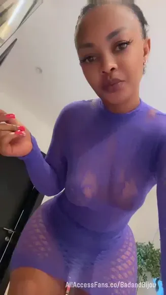 Dabijou_rosine_munezero Sheer Purple Bodysuit Tease OnlyFans Video Leaked