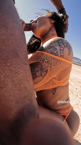 Dabofkya Orange Mesh Top Blowjob OnlyFans Video Leaked