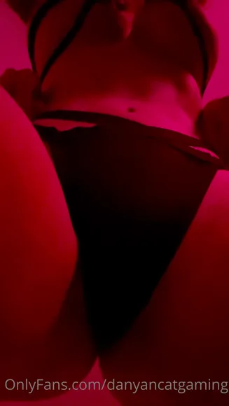 Danyancatgaming Black Strappy Lingerie OnlyFans Video Leaked