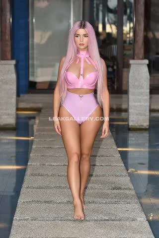Demirose Pink Bikini Strut OnlyFans Photo Leaked