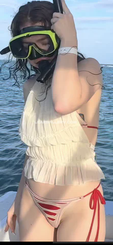 Kalogeras Red String Bikini Bottom OnlyFans Photo Leaked