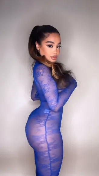 Dguzzler Sheer Blue Bodysuit Tease OnlyFans Video Leaked
