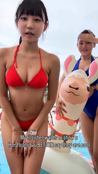 Djhenney Red Bikini Pool Pose OnlyFans Video Leaked