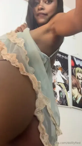 Dolllyfied Lace Trim Nightie Tease OnlyFans Video Leaked