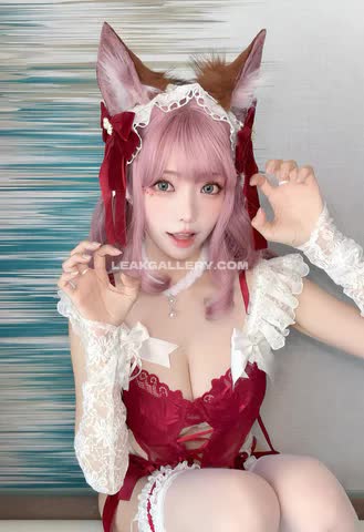 Eeelyeee Red Lace Bodysuit Tease OnlyFans Photo Leaked