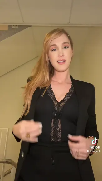 Eefjah Lace Bra Under Blazer OnlyFans Video Leaked