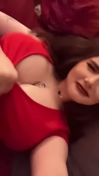 Eekhat Red Bodysuit Cleavage OnlyFans Video Leaked