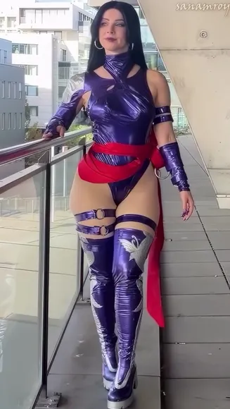 Enjinight Purple Bodysuit Straddle OnlyFans Video Leaked