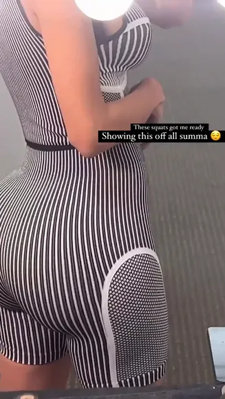 Ericamena Striped Shorts Ass Flex OnlyFans Video Leaked