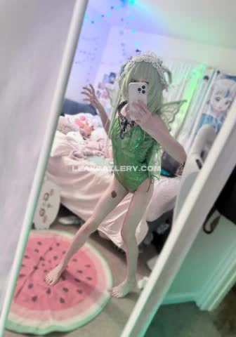 Erohimekaiju Green Bodysuit Selfie Pose OnlyFans Photo Leaked
