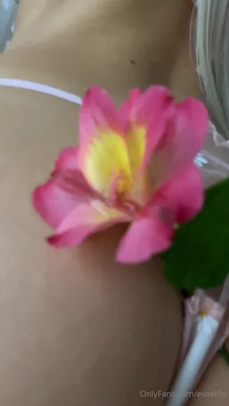 Evaelfie Flower Between Ass Cheeks OnlyFans Video Leaked