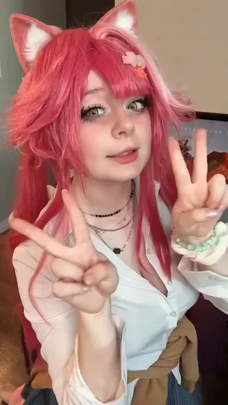 Fake Pink Wig Cat Ears OnlyFans Video Leaked