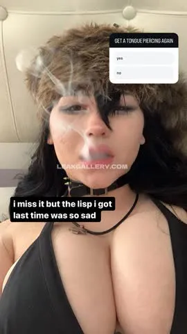 Fanghasfangs... Tongue Piercing Tease OnlyFans Photo Leaked