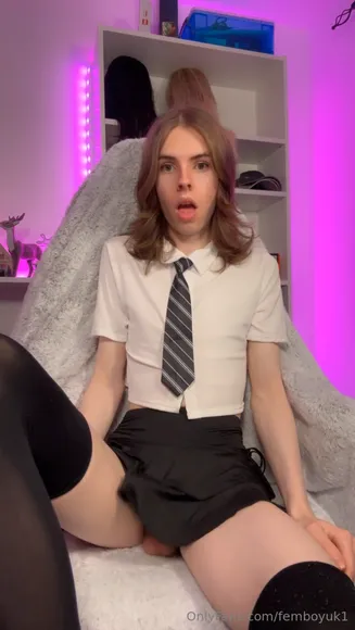 Femboyuk School Uniform Tease OnlyFans Video Leaked