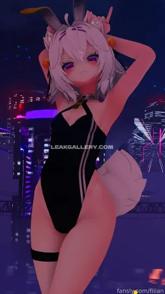 Filian Bunny Ears Bodysuit Pose OnlyFans Photo Leaked