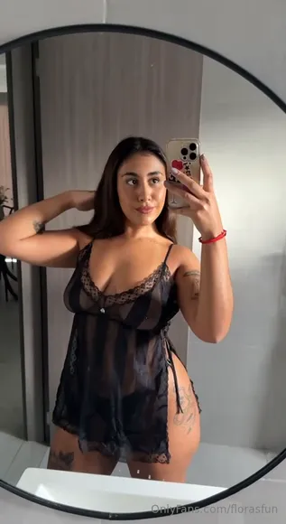 Florasfun... Sheer Black Lingerie Tease OnlyFans Video Leaked
