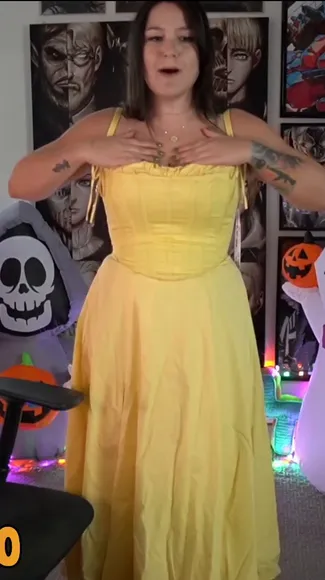 Fooya Yellow Dress Straps Adjust OnlyFans Video Leaked