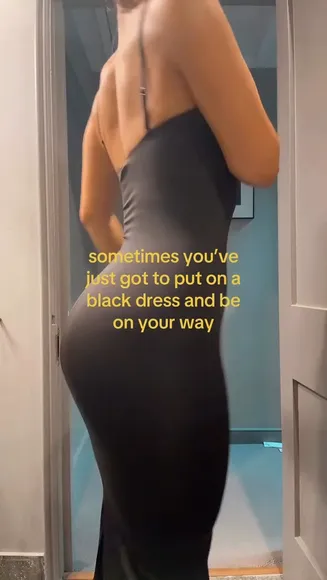 Fransaghezchi Black Dress Ass Display OnlyFans Video Leaked