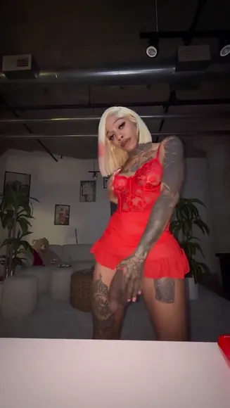 Freaklikem3 Red Lace Bodysuit Tease OnlyFans Video Leaked