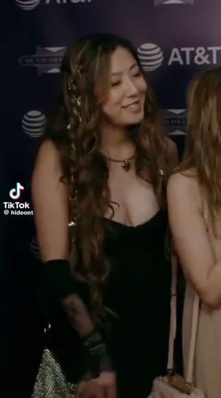 Fuslie Black Dress Cleavage OnlyFans Video Leaked