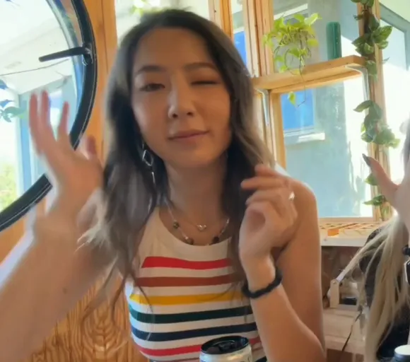 Fuslie Striped Top Hair Play OnlyFans Video Leaked