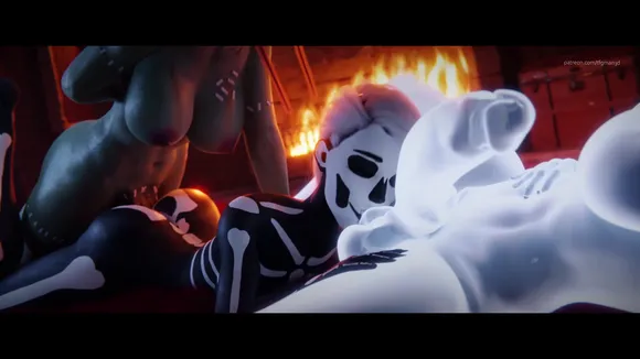 Futas Skeleton Bodysuit Tease OnlyFans Video Leaked