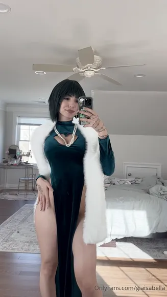 Giagerardi High Slit Velvet Gown OnlyFans Video Leaked