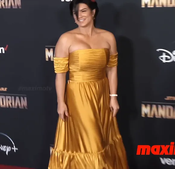 Ginacarano Gold Strapless Dress Pose OnlyFans Video Leaked