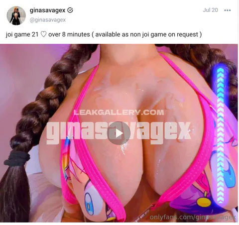 Ginasavagex Pink Bra Stripping OnlyFans Photo Leaked