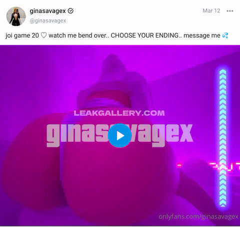 Ginasavagex Bend Over Tease OnlyFans Photo Leaked