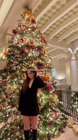 Giulia Black Dress Christmas Tease OnlyFans Photo Leaked