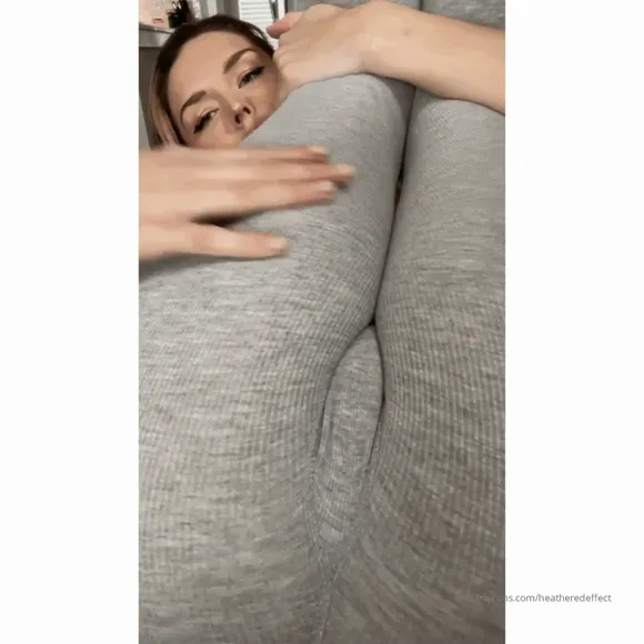 Heatheredeffect Grey Leggings Crotch Tease OnlyFans Video Leaked