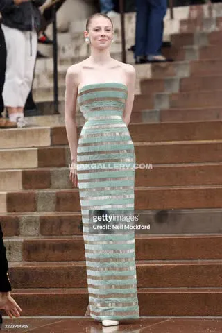 Hunterschafer Striped Gown Pose OnlyFans Photo Leaked