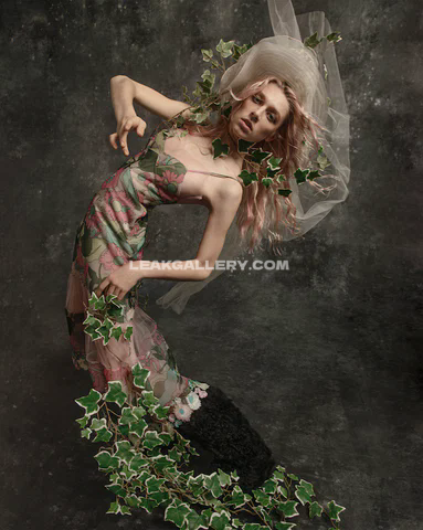 Hunterschafer Floral Gown With Leaves OnlyFans Photo Leaked