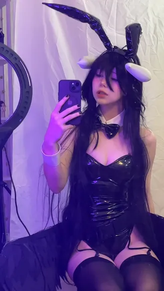 Iamb33s Latex Bunny Costume OnlyFans Video Leaked