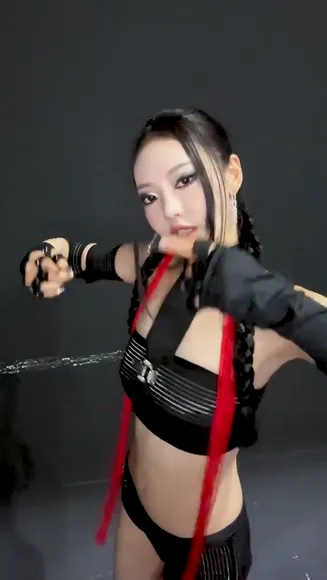 Imnotningning Strappy Black Bodysuit Tease OnlyFans Video Leaked