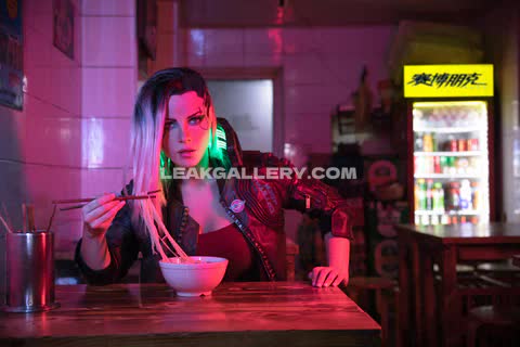Irine_meier Leather Jacket Noodle Tease OnlyFans Photo Leaked