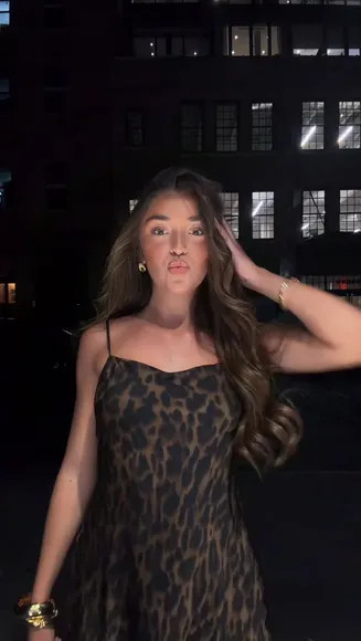 Itspresleyelise Leopard Print Mini Dress OnlyFans Video Leaked