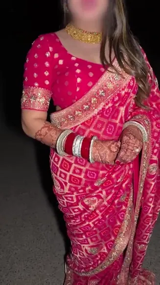 Jaslin_kaur Red Saree Leg Spread OnlyFans Video Leaked