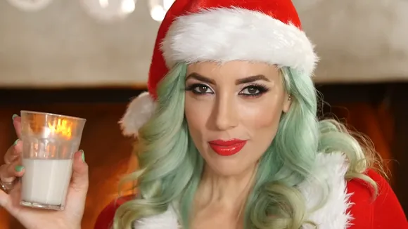 Jelena_jensen Santa Outfit Milk Sip OnlyFans Video Leaked